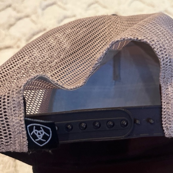 Brown & tan ARIAT AZTEC SERAPE PRINT BASEBALL CAP HAT w/ Mesh back Snapback - Picture 4 of 6